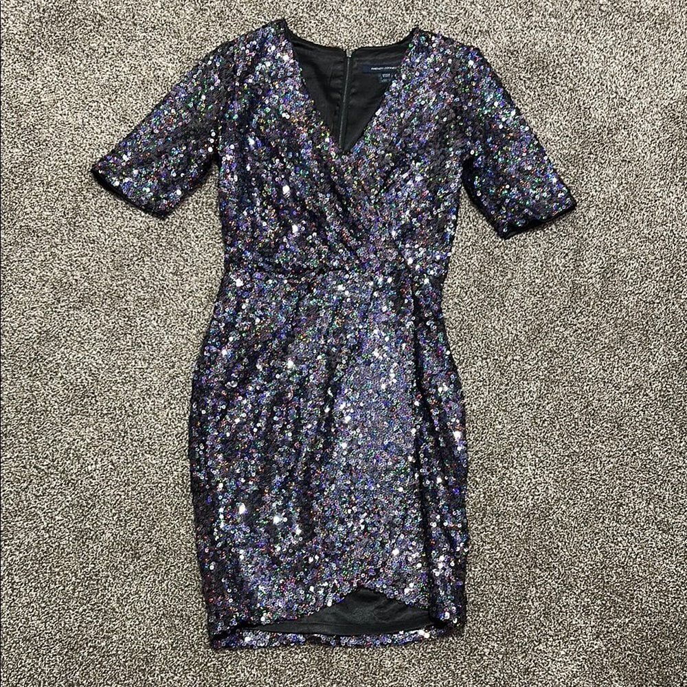 French Connection Lunar Sparkle Sequin dress XXS US size 2 UK size 6